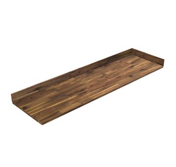Picture of Dessus de meuble-lavabo en acacia 85 x 24 x 1 avec dosseret, brun